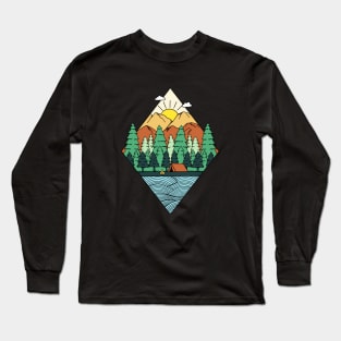 Mountains Diamond Long Sleeve T-Shirt